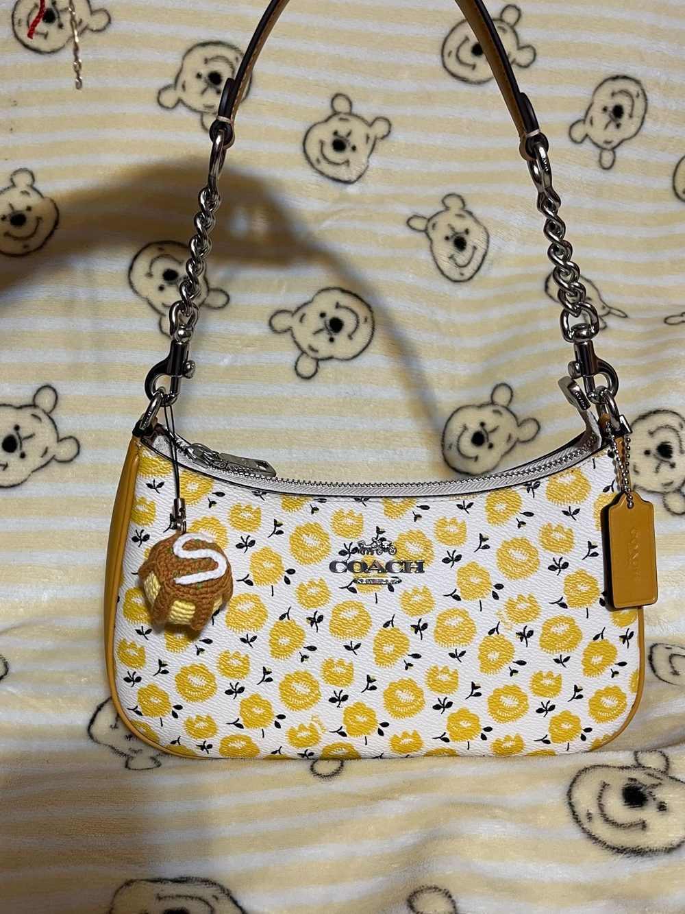 Coach Teri Floral Shoulder Bag has long strap